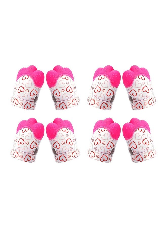 Ole Baby Silicone Teether/Mitten For Infants/Baby Silicone Teething Mitten/Teething Pack Of 4Toys/Ideal Baby Shower Gift/Package Include: Pack Of 4 Baby Teether Mitten 