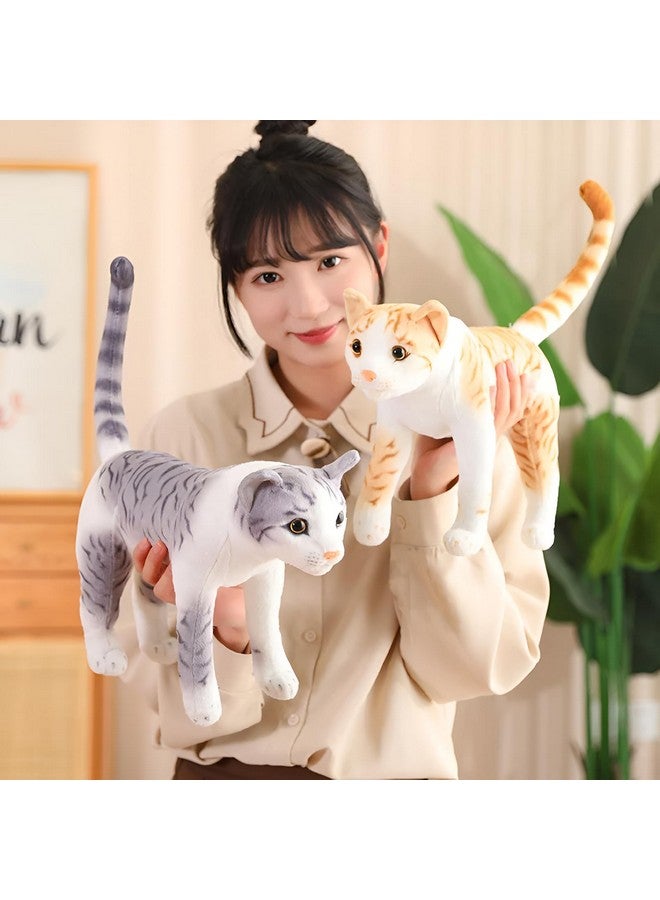 Tickles Standing Cat Soft Stuffed Plush Animal Toy for Kids Boys & Girls Birthday Gifts (Color: Grey Size: 35 cm) - Image 2