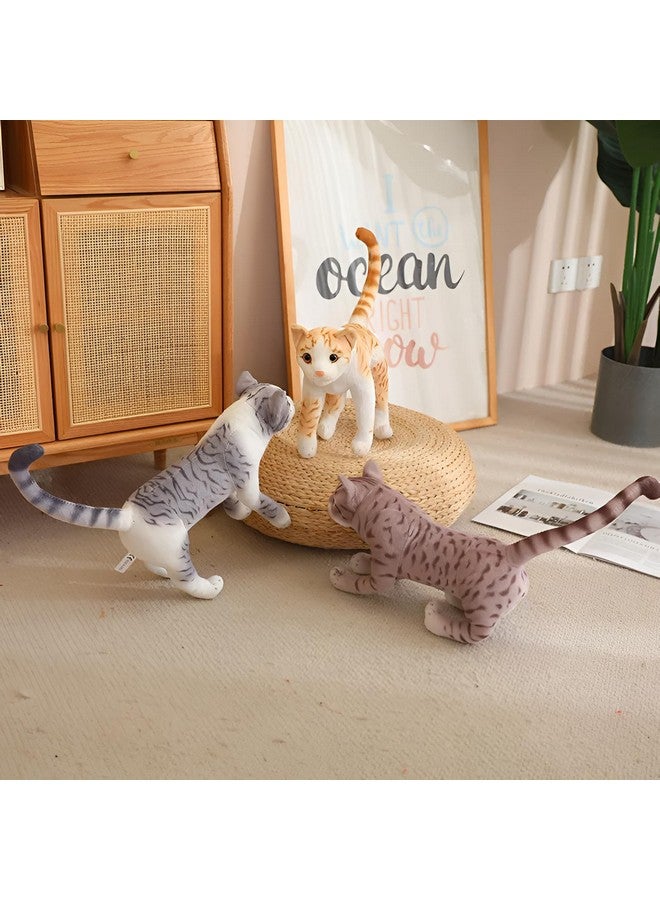 Tickles Standing Cat Soft Stuffed Plush Animal Toy for Kids Boys & Girls Birthday Gifts (Color: Grey Size: 35 cm) - Image 4
