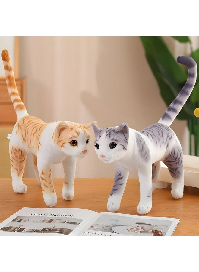 Tickles Standing Cat Soft Stuffed Plush Animal Toy for Kids Boys & Girls Birthday Gifts (Color: Grey Size: 35 cm) - Image 5
