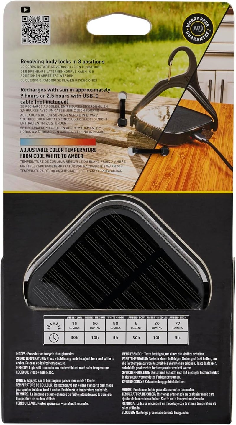 NiteIze Nite Ize Radiant Revolve Rechargeable  Solar Lantern  Premium Solar Light for Camping Accessories  Backpacking Gear  WeatherResistant Design with 360Degree Rotating Body - Image 2