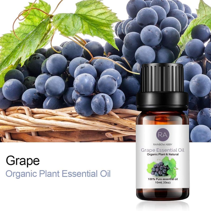 RAINBOW ABBY 2-Pack Grape Essential Oil 100% Pure Organic Plant Natural Flower Essential Oil for Diffuser Message Skin Care Sleep - 10ML - Image 2