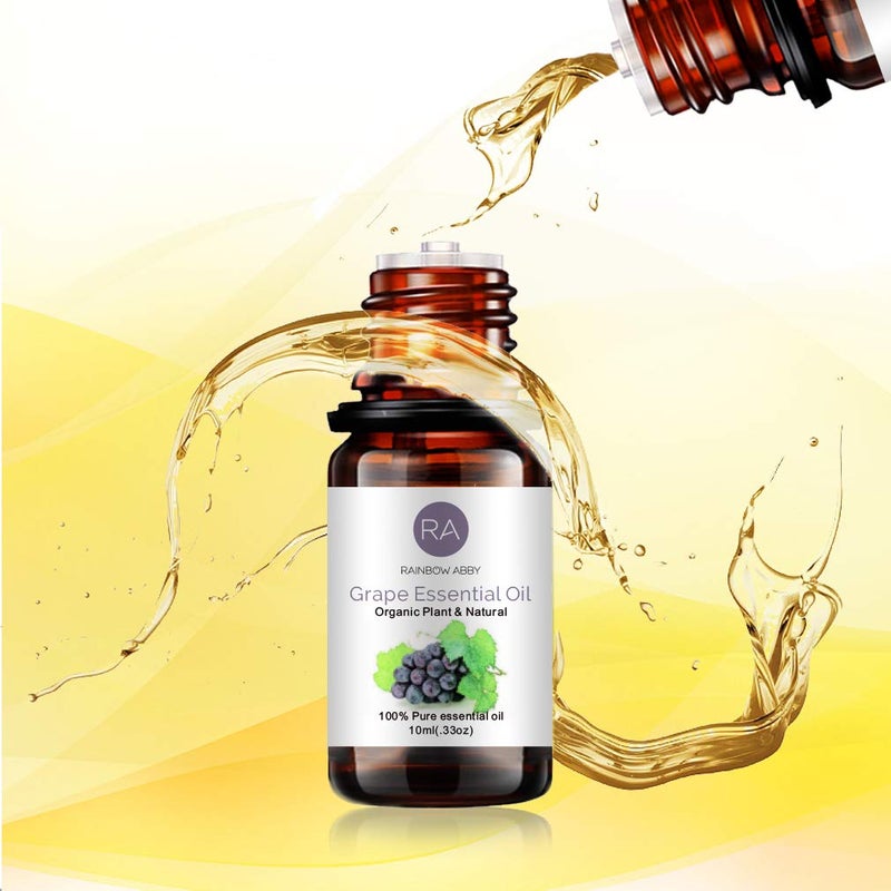 RAINBOW ABBY 2-Pack Grape Essential Oil 100% Pure Organic Plant Natural Flower Essential Oil for Diffuser Message Skin Care Sleep - 10ML - Image 3