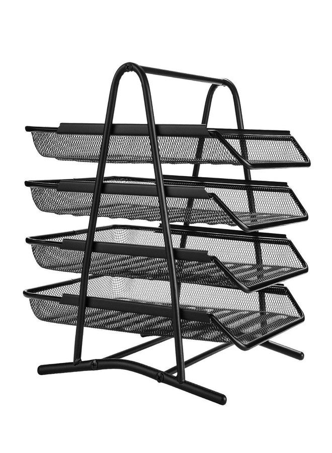 KARTUNBOX File Rack for A4 Documents/Files/Papers/Letters/folders Holder Desk Organizer (Black) - Image 3
