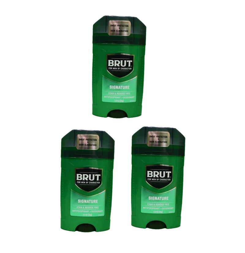 BRUT Anti-Perspirant Deodorant Stick Classic Scent 2 oz (Pack of 3) - Image 3
