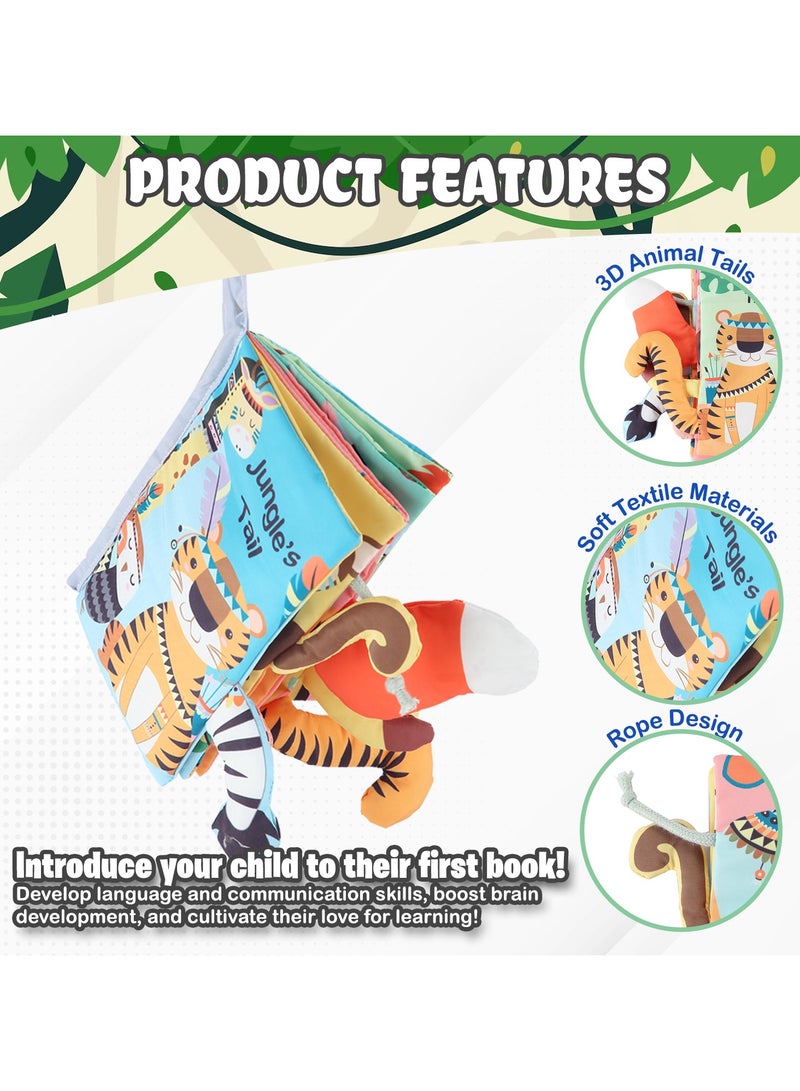 المنزل الذكي كتاب لعبة هوم سمارت بيبي الناعم ذيول الحيوانات للأطفال الصغار، نشاط تفاعلي لكتاب الوالدين والطفل للبنين والبنات - Image 2