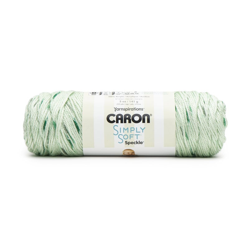 Caron Simply Soft Speckle White Sage Yarn - 3 Pack of 5oz/141g - Acrylic - #4 Worsted (Medium) - 235 Yards - Knitting & Crochet - Image 2