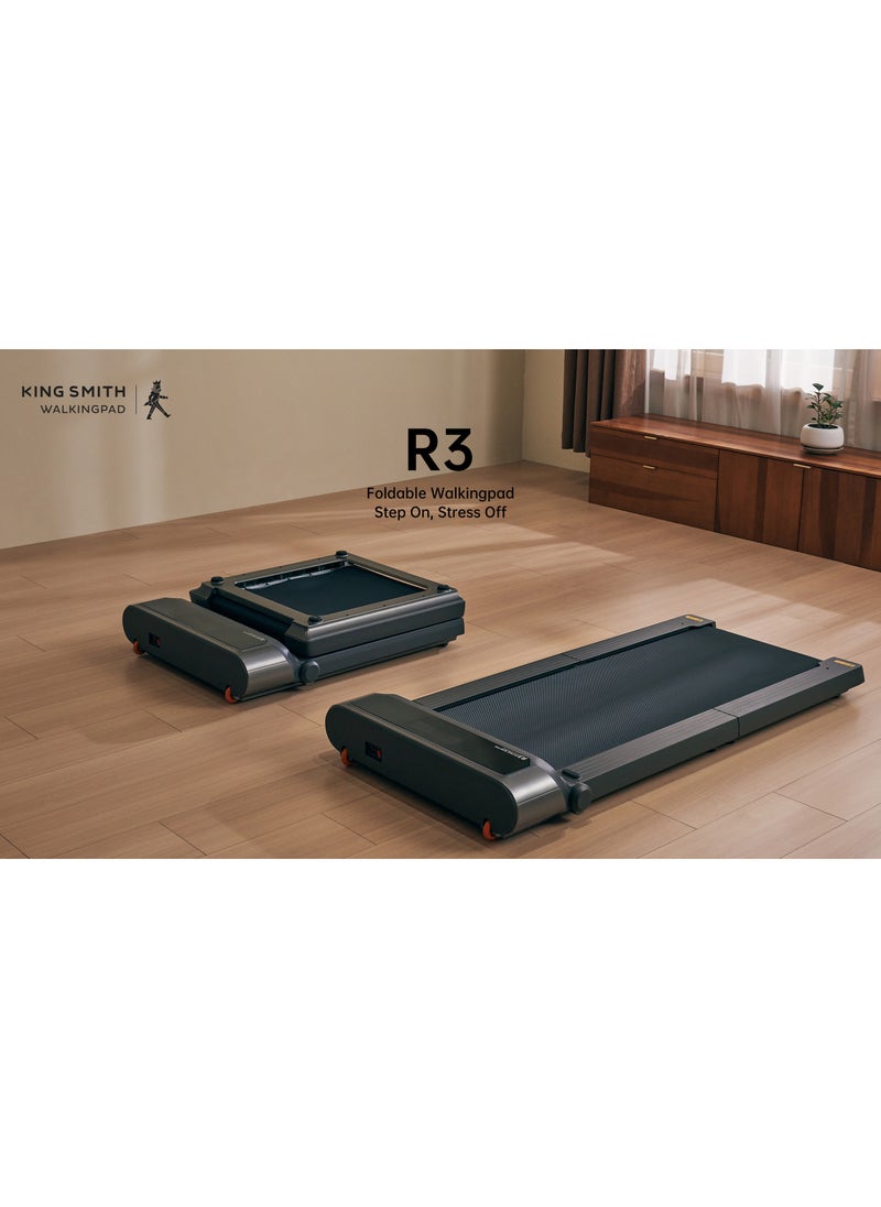 KINGSMITH - WP440F4 Kingsmith WalkingPad Black R3 | Brush 1 HP 735W motor | 1-6 km/h speed | upto 120kg user weight | Time, speed, distance, calories, steps panel display | Black - Image 1