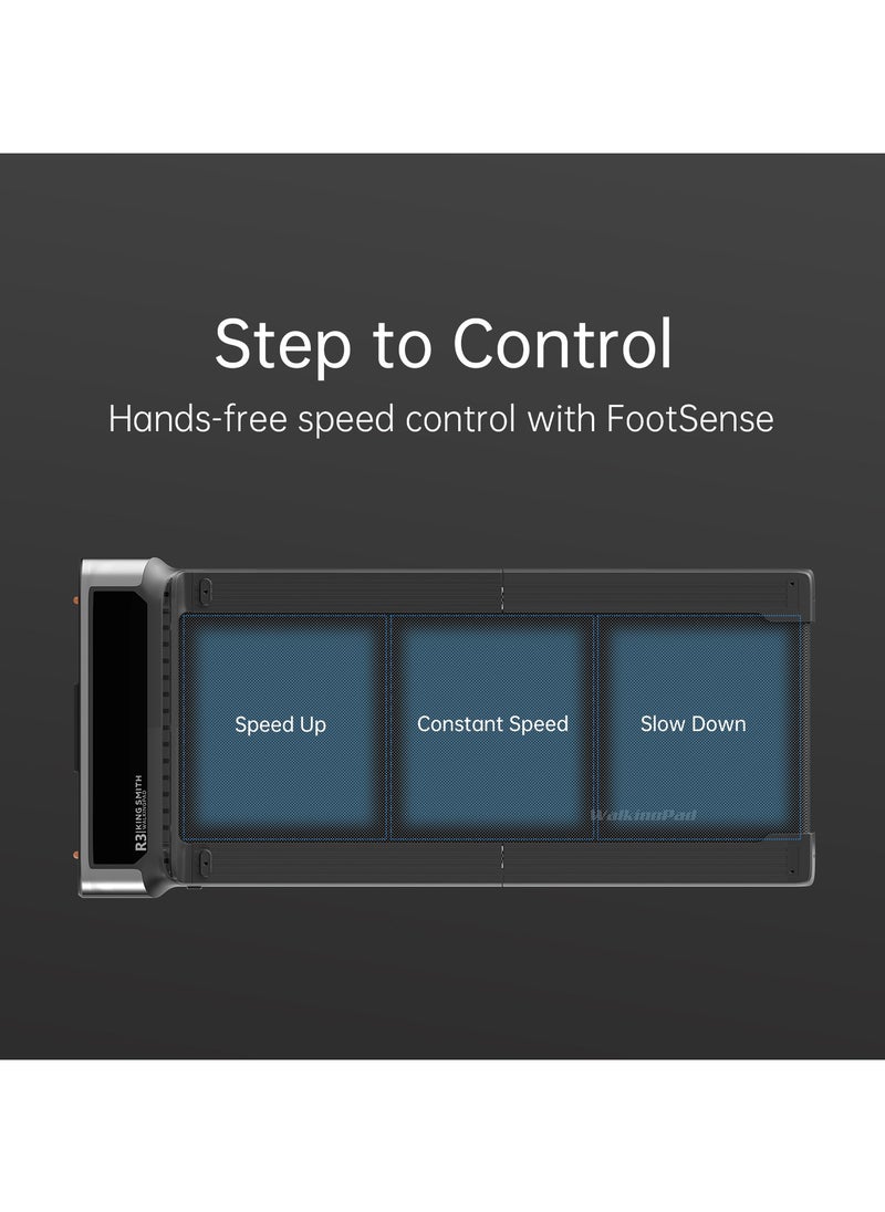 WP440F4 Kingsmith WalkingPad Black R3 | Brush 1 HP 735W motor | 1-6 km/h speed | upto 120kg user weight | Time, speed, distance, calories, steps panel display | Black - pzsku/ZB3D32D79F4D13BC33524Z/45/_/1737705585/8f606481-357e-4b62-bfe6-9e4389bbee70