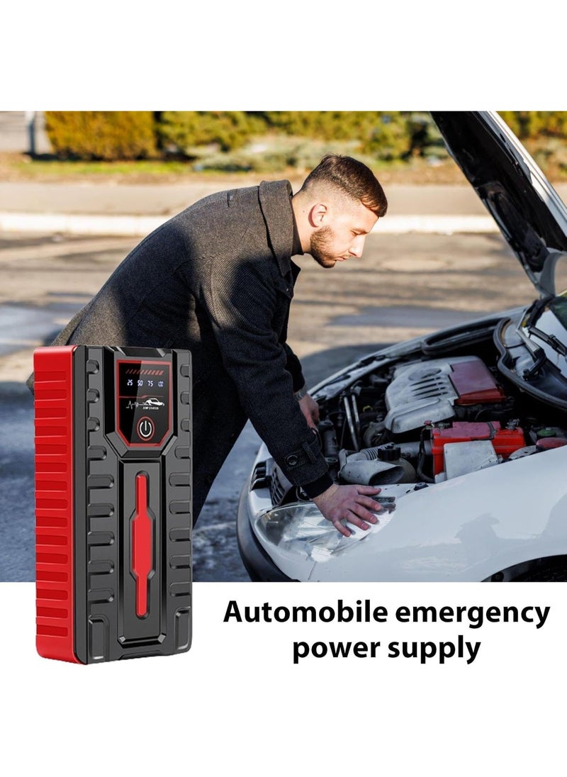 TIGER Multifunctional Car Jump Starter Powerbank 12V – High-Performance Portable Auto Battery Booster with Smart Safety Clamps, LED Emergency Light, USB Charging Port, Digital Display, Lithium Battery, Fast Charging for Vehicles, Mobiles & Electronics  - Image 5