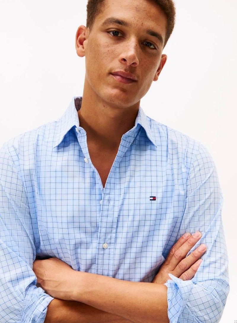 TOMMY HILFIGER TH Flex Regular Fit Tattersall Check Shirt - Image 5