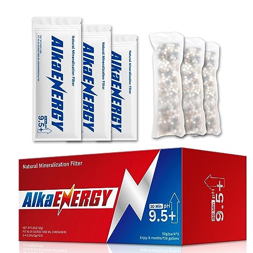 Tylola AlkaEnergy 3-Pack Alkaline Water Filter Pouches|pH 9.5, Boosts Water pH, Adds Essential Minerals for Hydration & Wellness| for Bottles & Jugs (50g/pack) - Image 1