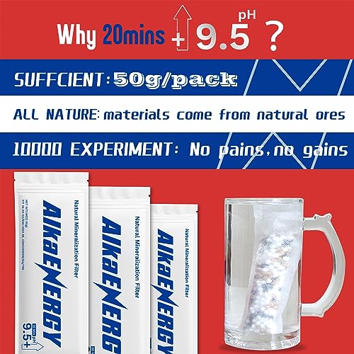 Tylola AlkaEnergy 3-Pack Alkaline Water Filter Pouches|pH 9.5, Boosts Water pH, Adds Essential Minerals for Hydration & Wellness| for Bottles & Jugs (50g/pack) - Image 4