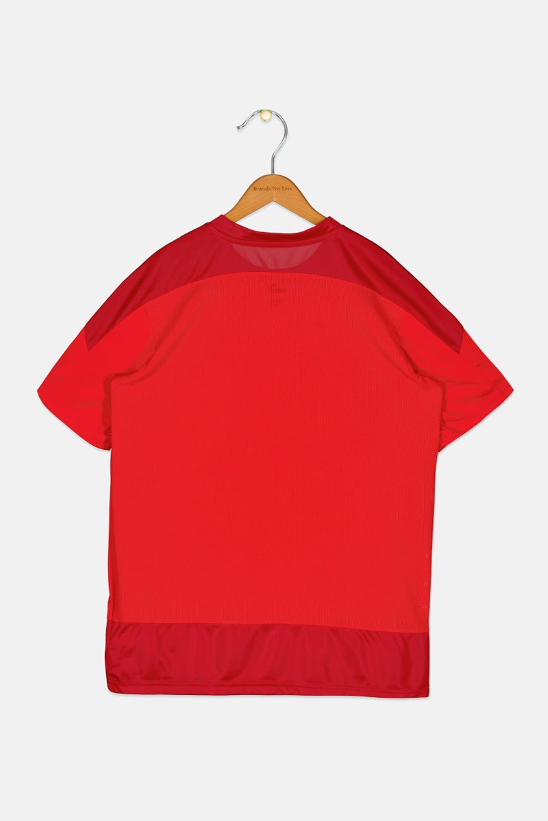 PUMA قميص جولف قصير الأكمام للأطفال الأولاد بشعار العلامة التجارية، أحمر - Image 3