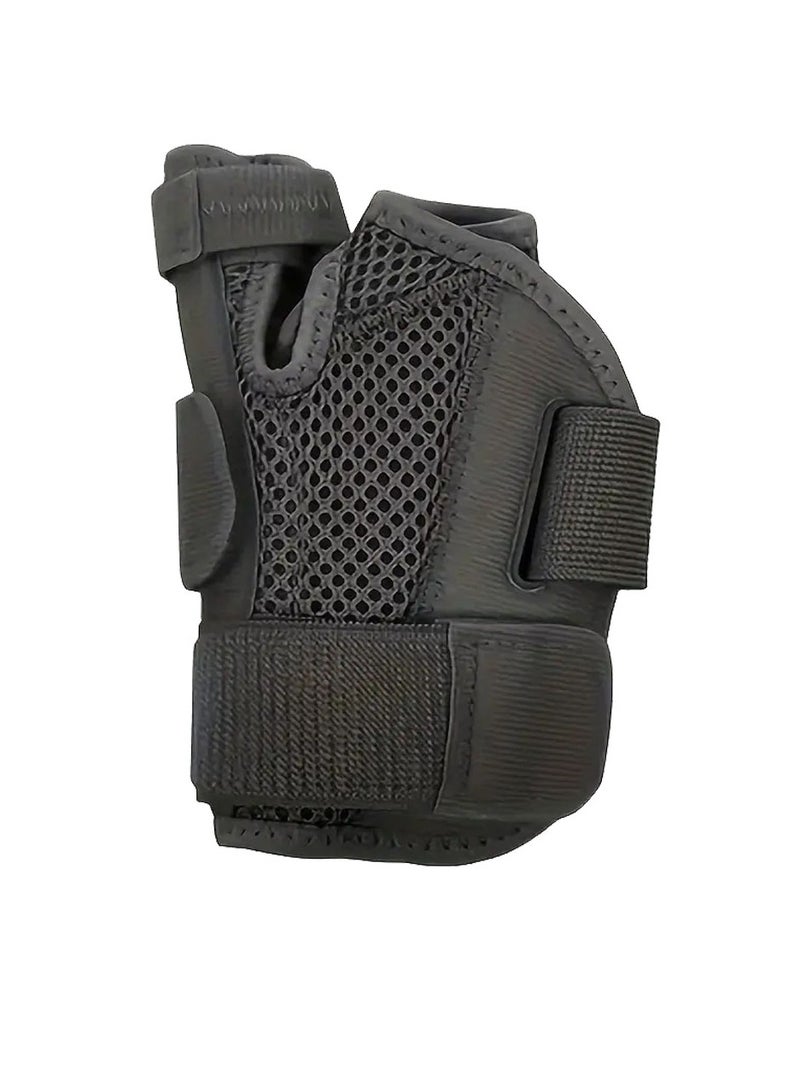 AOLIKES Wrist Support Band, Wristband Thumb Stabilizer, Flexible Splint Wrist Thumb Support Brace, Comfortable Wrist Sleeve For Pain Roelf Typing Cycling Exercise, (Pack Of 2pcs, Type B Upgrade Black) - Image 1