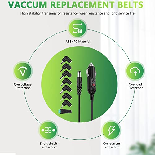 Czepa 12v Car dc Charger Power Cord with 8 Connectors for Cigarette Lighter Portable DVD Player, Car DVR, GPS, Bluetooth Speakers, Breast Pump, Car Refrigerator, Air Compressor, Heating Cup - Image 2