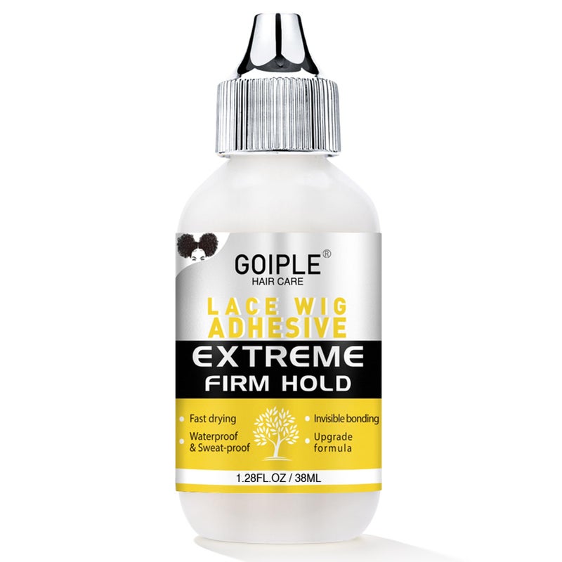 Goiple Wig Glue for Lace Front Wigs, Waterproof Lace Front Wig Glue for Wigs, Strong Hold Transparent Lace Adhesive for Hair Replacement Invisible Hair Bonding Wig Adhesive(1.28 fl oz) - Image 1