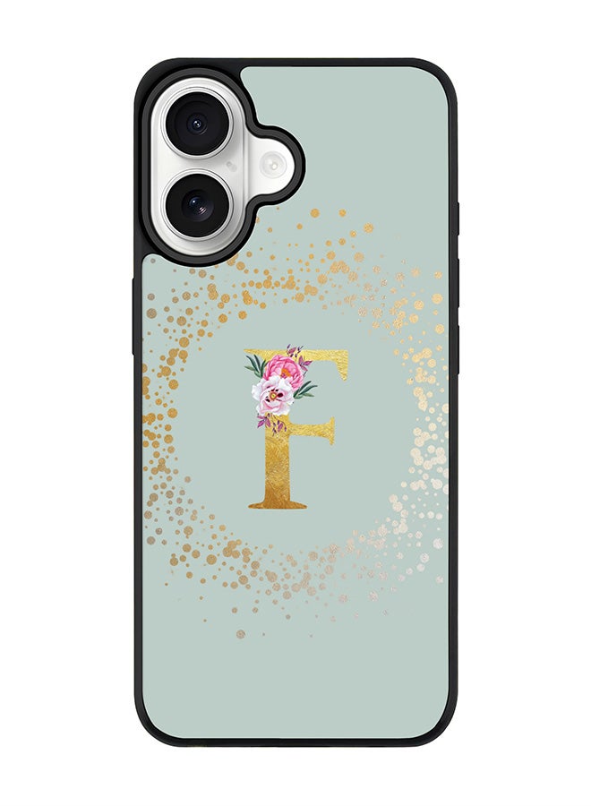 Stylizedd iPhone 17 Case, [Compatible with MagSafe] Slim Magnetic cover Phone Case iPhone 17 -Custom Monogram Floral - F  (Light Grey ) - Image 1
