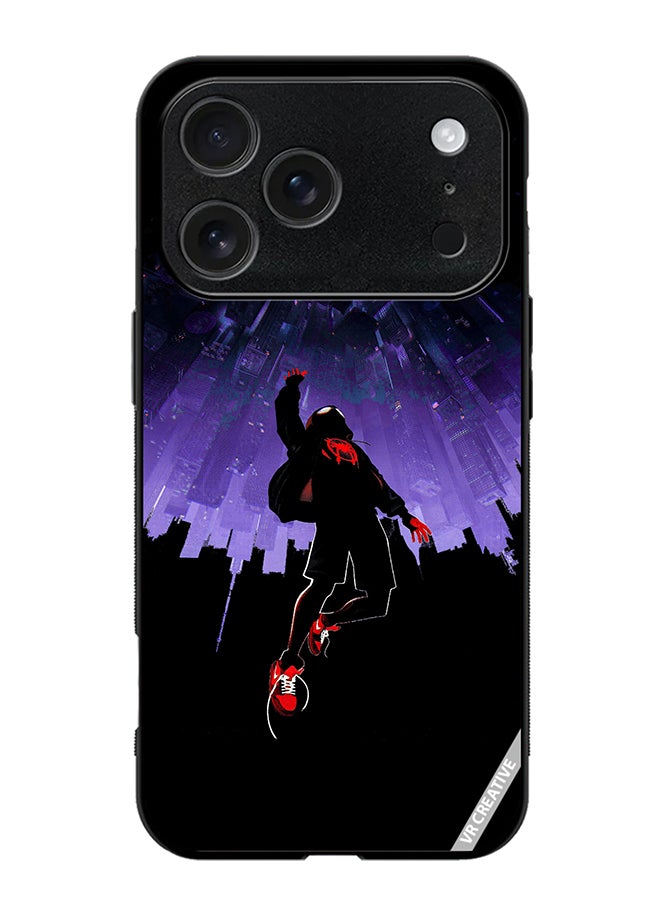 Protective Case Cover For Apple iPhone 17 Pro Max Spider-Man In Space Design Multicolour