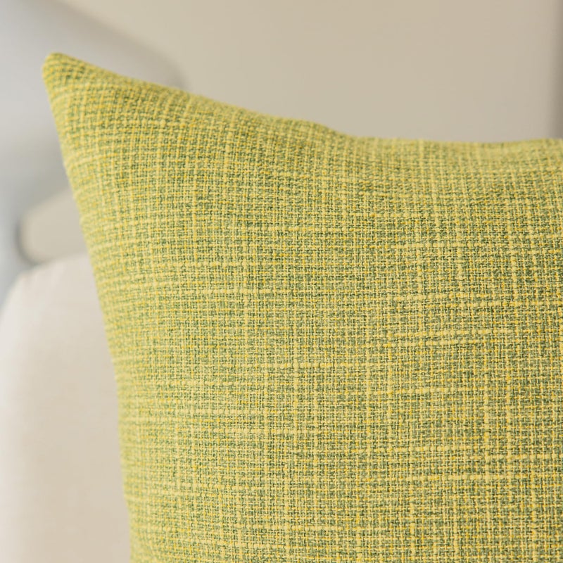 K KEVIN TEXTILE Kevin Textile Pack of 2  Decorative 2 Tone Fresh Linen Pillow Covers Cushion Cover for Chair/Sofa/Bed/Car  16 x 16 Inches Linden Green  - Image 2