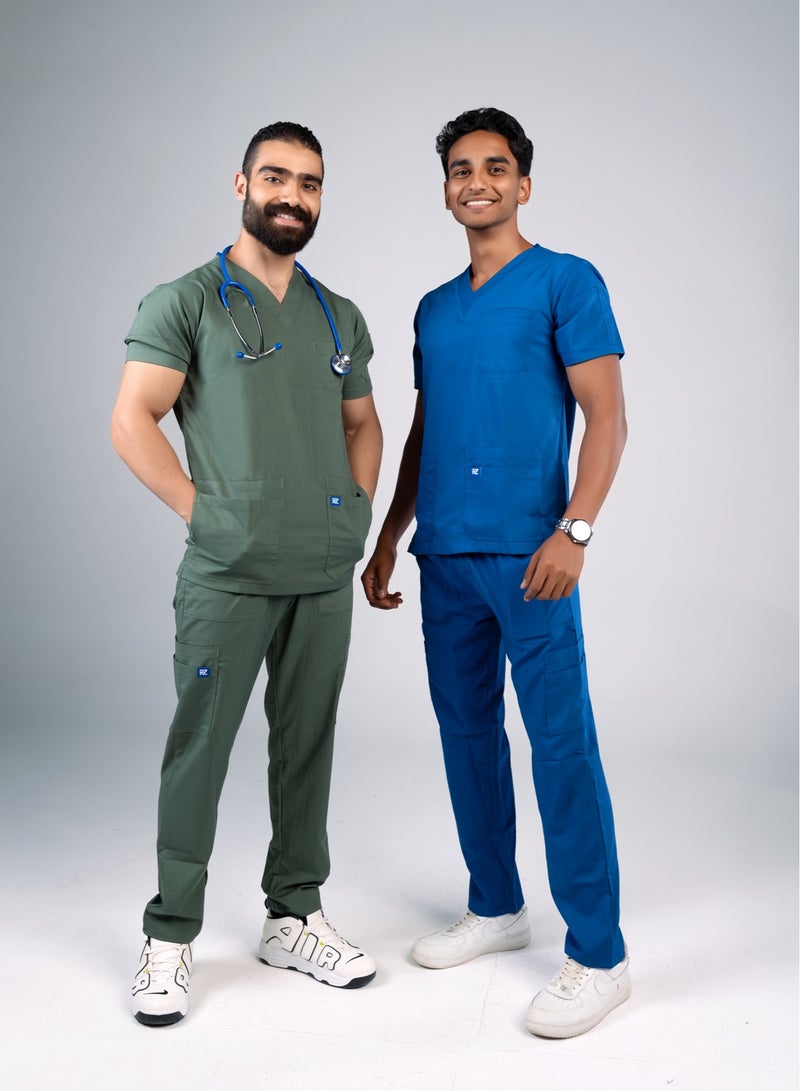 RZ The ideal choice for medical professionals is a medical scrub from RZ for men, in olive color.  - Image 3