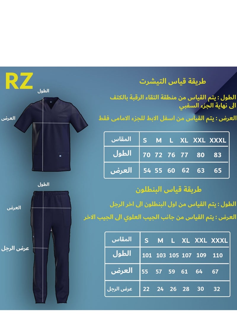 RZ The ideal choice for medical professionals is a medical scrub from RZ for men, in olive color.  - Image 5