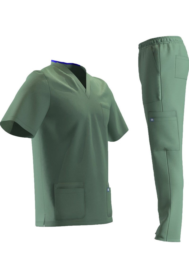 RZ The ideal choice for medical professionals is a medical scrub from RZ for men, in olive color.  - Image 4