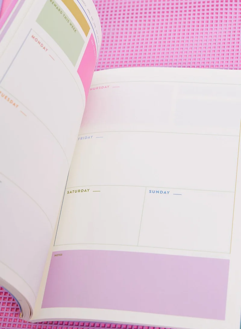 Raspberry Blossom A5 Weekly Planner Diary