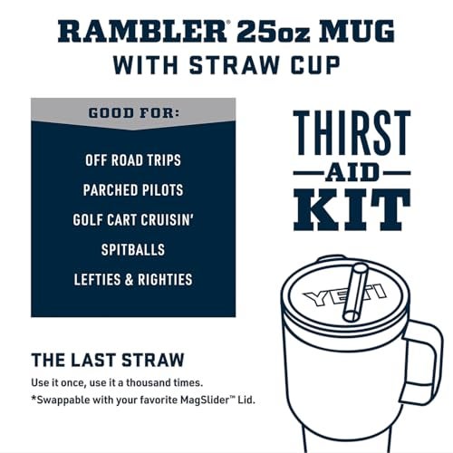 YETI Rambler 25 oz Tumbler with Handle and Straw Lid, Travel Mug Water Tumbler, Vacuum Insulated Cup with Handle, Stainless Steel, Sandstone Pink - Image 3