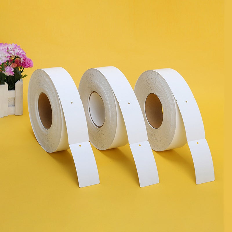 2 Rolls of Clothing Apparel Blank Hangtag for DIY Crafts Clothing 45x100mm (White) - Image 2