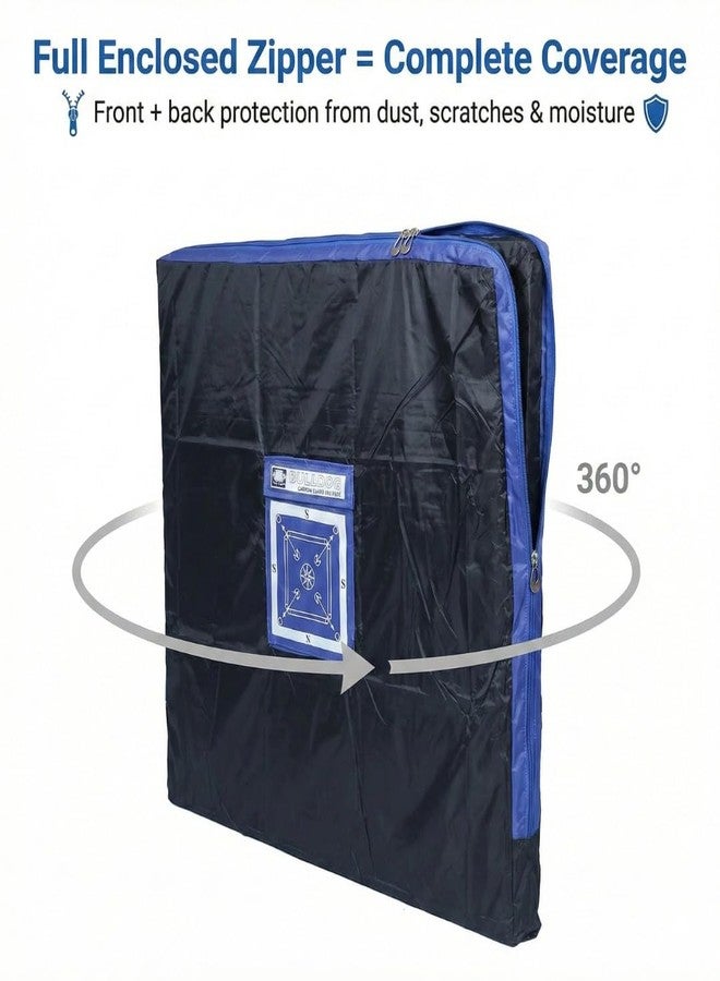 KNK Carrom Board Cover Champion Board Quality - Full & Half Carrom Cover with Extra Pocket for Coins, Striker & Powder (Bulldog Full Cover) - Image 5