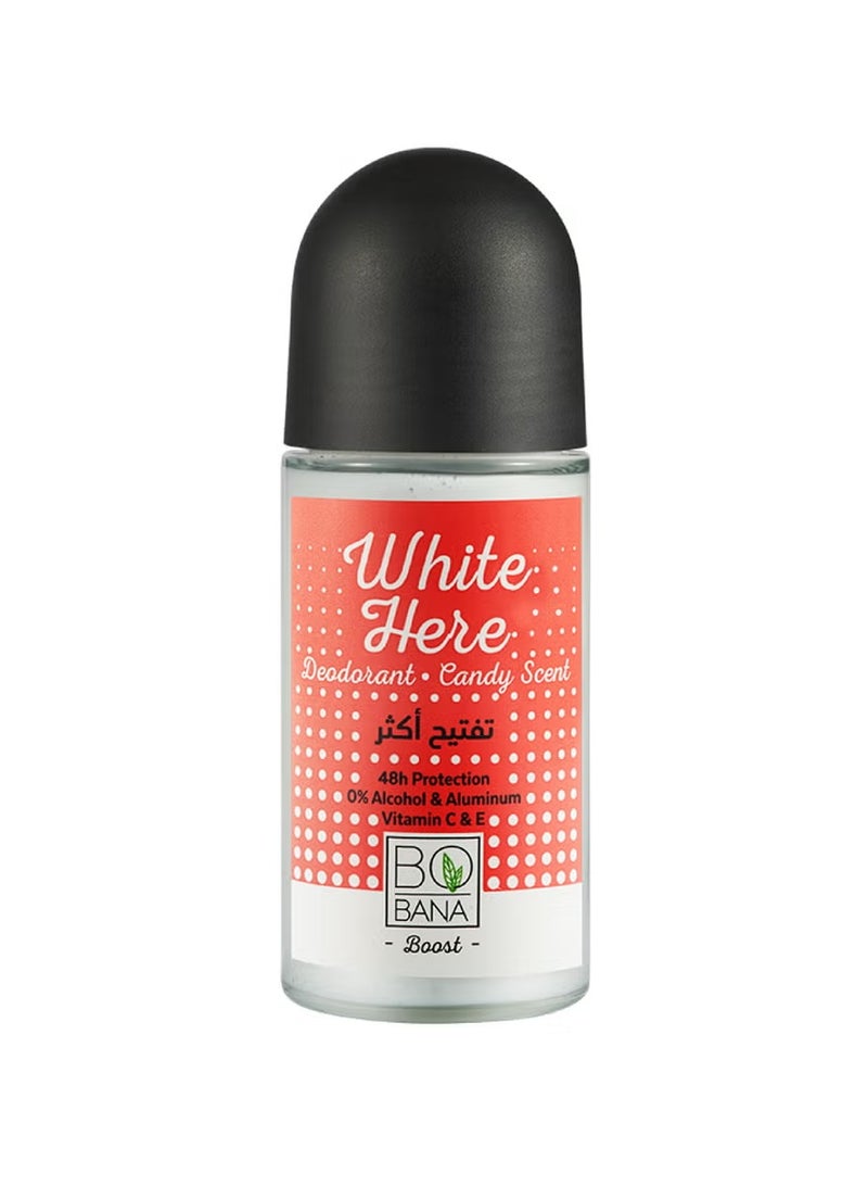 بوبانا مزيل رائحة “وايت هير” بعطر الحلوى من بوبانا – ٥٠ مل