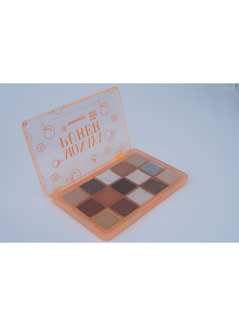 مونايا Y014 لوحة ظلال بيور، باليت آيشادو ثابت ويمتزج بسهولة بألوان طبيعية — مجموعة مكياج ظلال عيون بـ 15 لون - Image 3