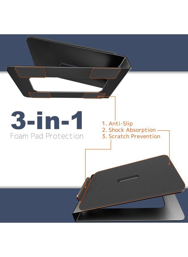 PUTORSEN Studio Monitor Stand with Vibration Damping | 10 kg Load Capacity | 16° Tilt Angle | Compact 7.5-10 cm Height | For PC Speakers & Soundbars (Pair) - Image 3