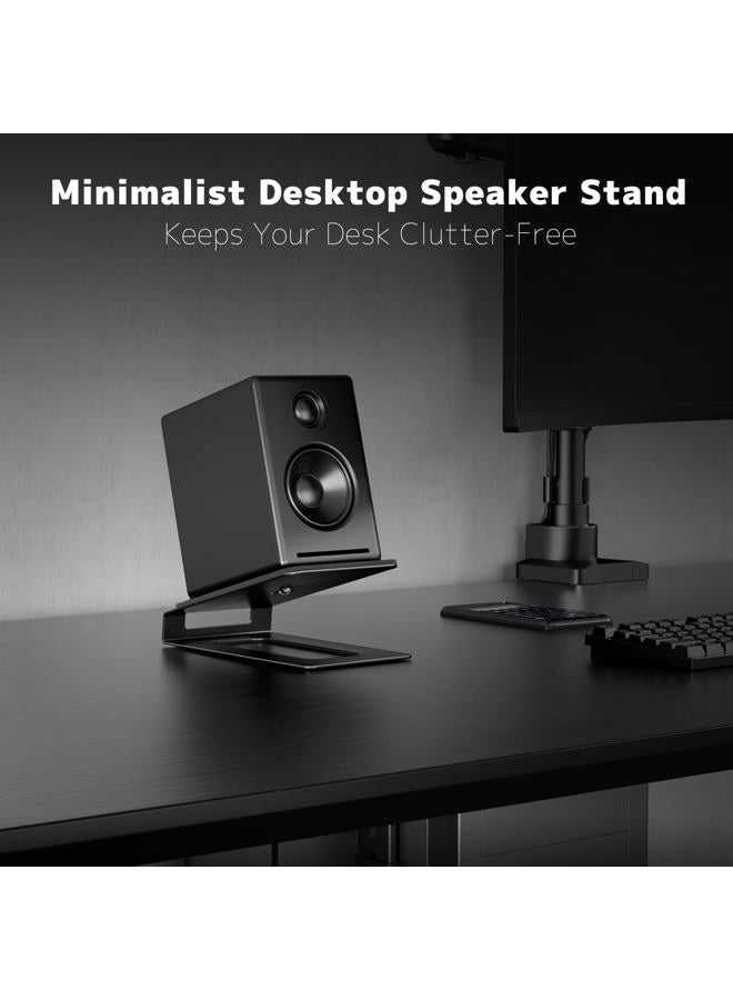 PUTORSEN Studio Monitor Stand with Vibration Damping | 10 kg Load Capacity | 16° Tilt Angle | Compact 7.5-10 cm Height | For PC Speakers & Soundbars (Pair) - Image 5
