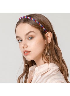 HOXIEYA Independence Day Rhinestone Headband Blue Red Patriotic Hair Band 4Th July Headband For Women Girls Patriotic Holiday Decoration Supllies 1Pcs  - Image 5
