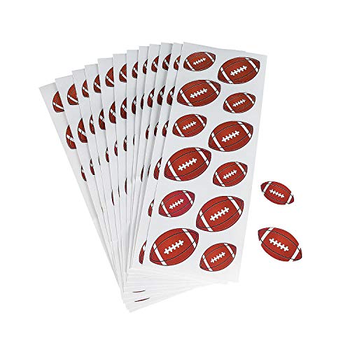 Fun Express Football Stickers - 12 Sheets with 12 Stickers Each - Classroom Stationery and Sports Party Supplies - Image 1