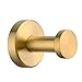APLusee Bathroom Towel Hook Brushed Gold,  SUS 304 Stainless Steel Round Coat Robe Hanger, Contemporary Decorative - Image 2