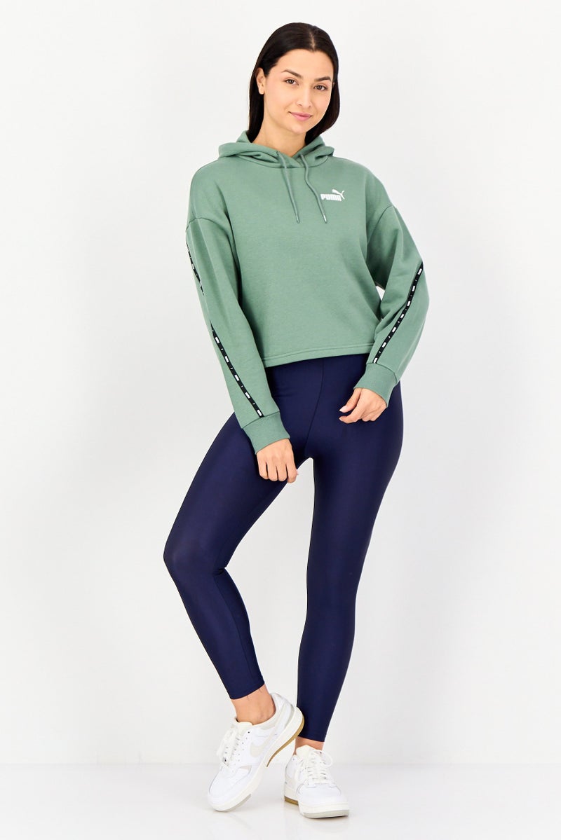 PUMA Women Sportswear Fit Long Sleeve Outdoor Hoodie, Green - Image 4