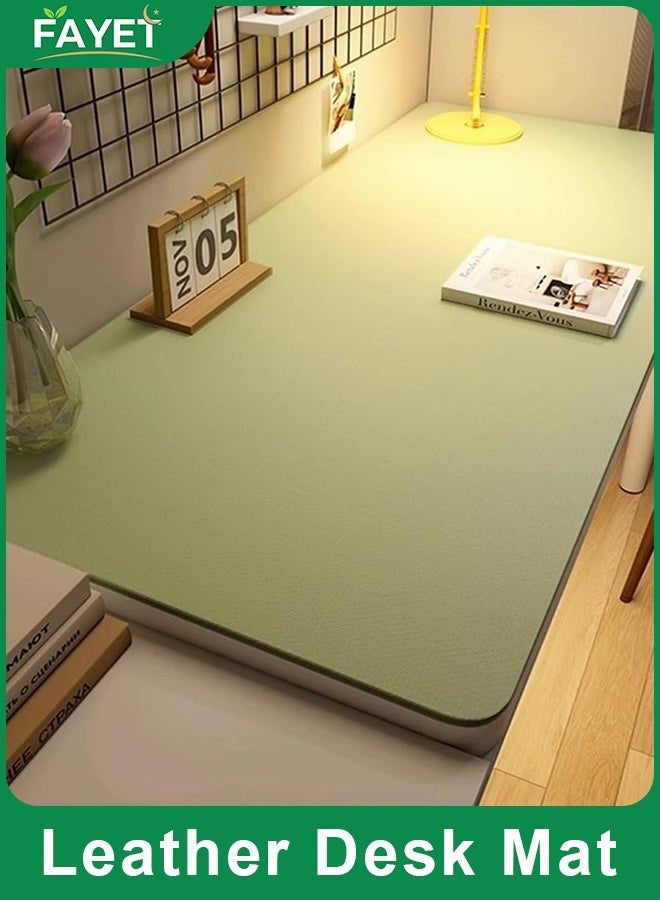 FAYET PU Leather Desk Mat 40×80cm, Waterproof and Oilproof Desk Blotter Protector for Office, Home, Vanity Table  (Style 1) - Image 1