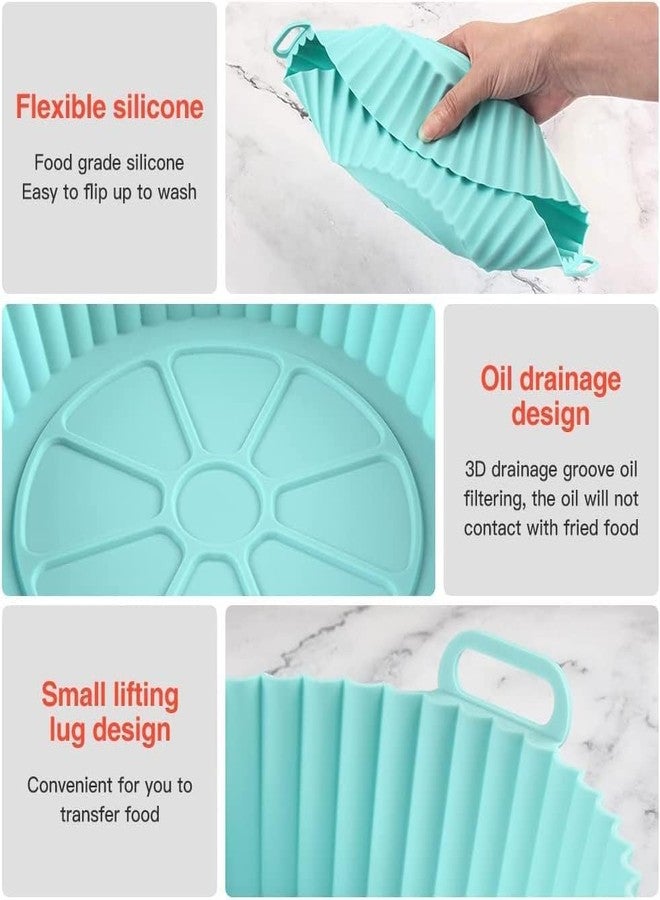 LeafLoom Non-Stick Silicone Baking Inserts, 8 inch, 2 Pack, Multicolored - Image 5
