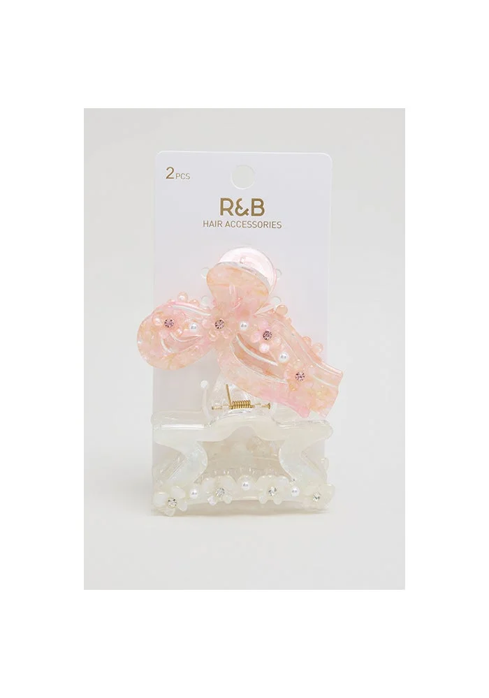 R&b  2 Piece Embellished Claw Clips for Women | Best Price UAE