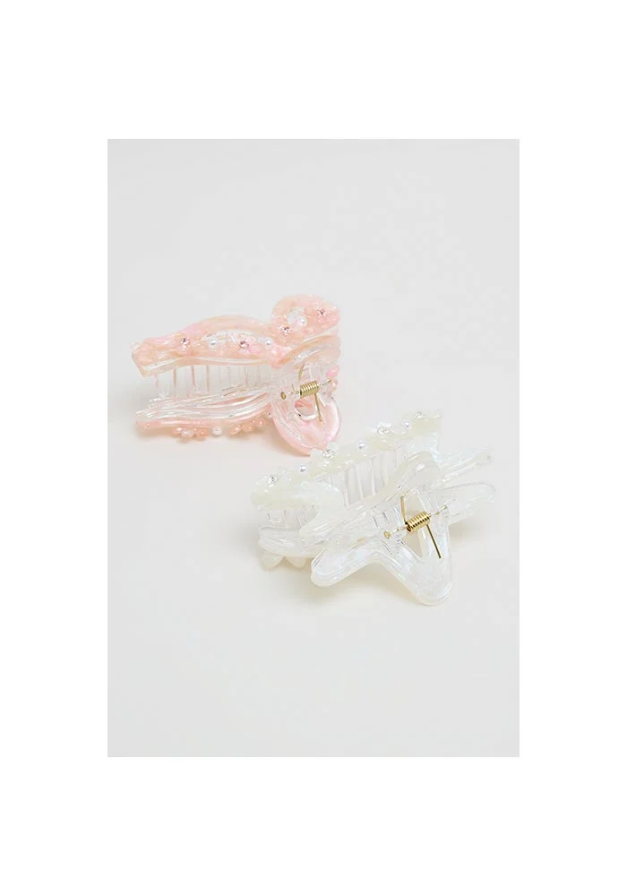 R&b  2 Piece Embellished Claw Clips for Women | Best Price UAE