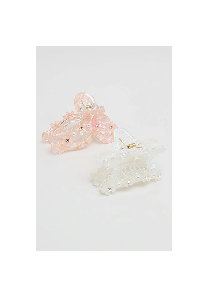 R&b  2 Piece Embellished Claw Clips for Women | Best Price UAE