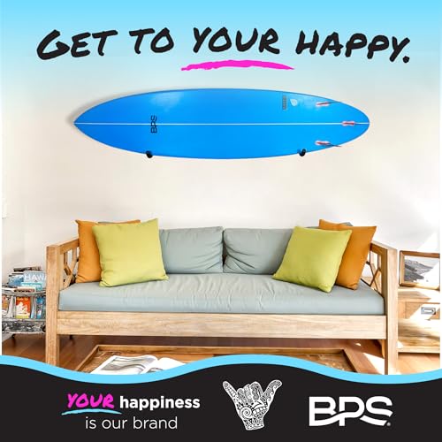 BPS Surfboard Wall Rack - Marine Grade Stainless Steel Soft Padding - Protection Board's Rail Home Garage - Easy Install Surf Board Wall Rack - Image 5