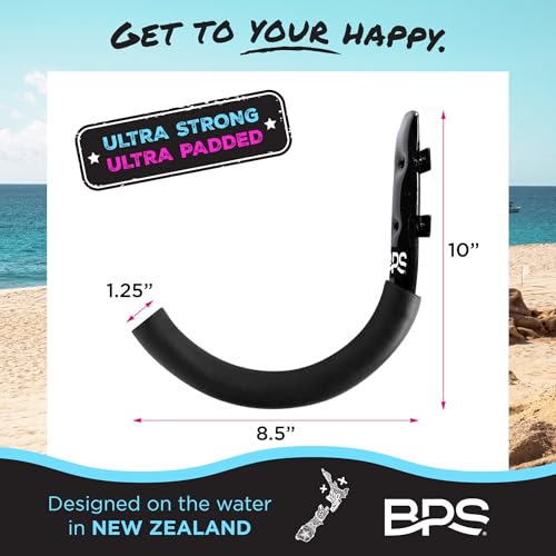 BPS Surfboard Wall Rack - Marine Grade Stainless Steel Soft Padding - Protection Board's Rail Home Garage - Easy Install Surf Board Wall Rack - Image 2
