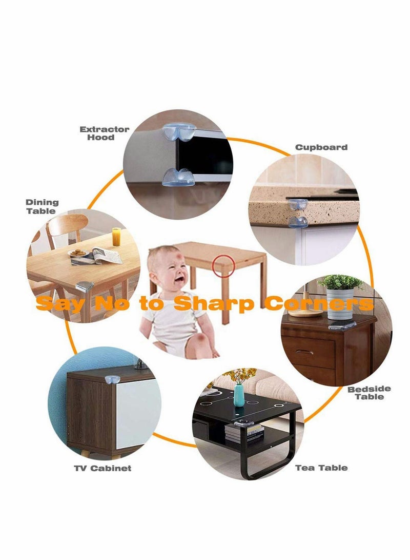 Excefore Corner Protector, 20 Pcs Baby Proofing Corner Guards, Corner Edge Protector for Baby Safety, Clear Table Corner Guards Bumpers for Furniture - Image 2