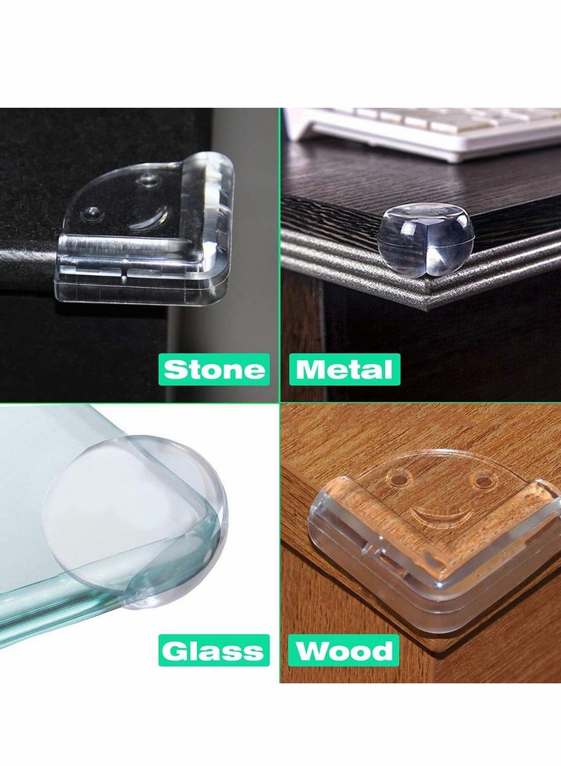 Excefore Corner Protector, 20 Pcs Baby Proofing Corner Guards, Corner Edge Protector for Baby Safety, Clear Table Corner Guards Bumpers for Furniture - Image 3