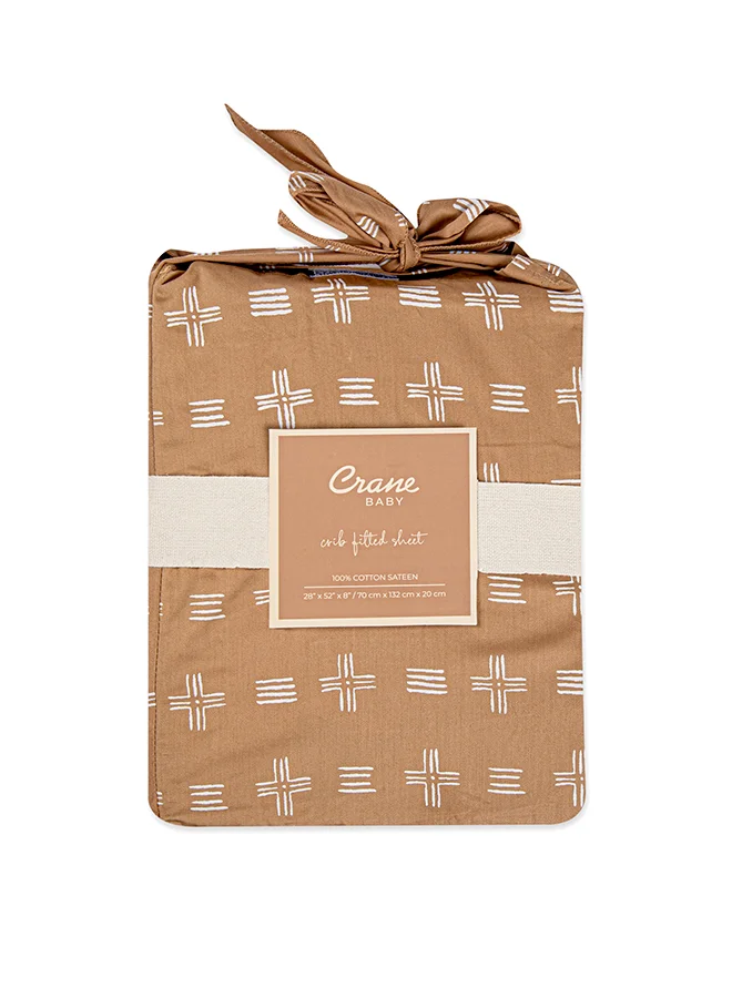 Crane BABY Kendi Crib Sheet (Copper Dash)