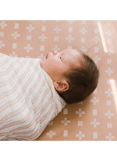 Crane BABY Kendi Crib Sheet (Copper Dash)  - Image 5